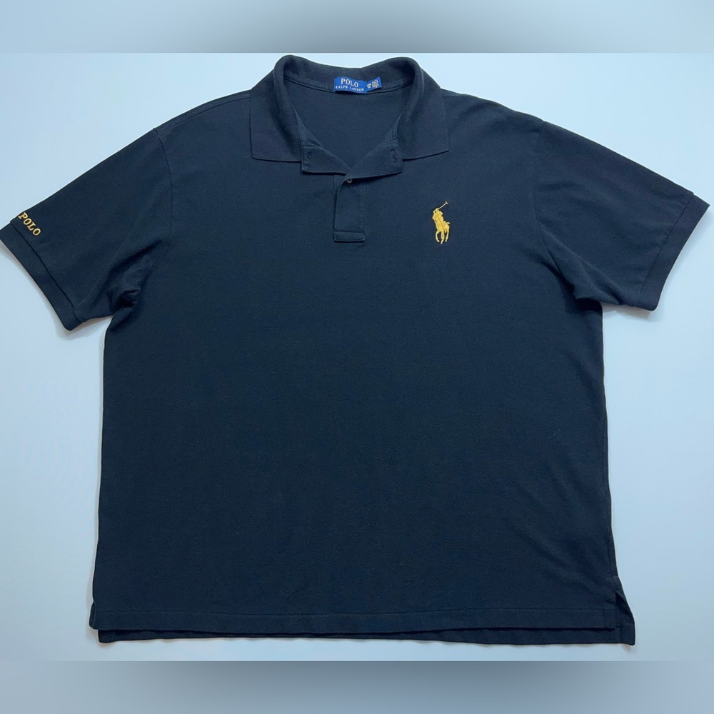 Polo Ralph Lauren Polo Shirt Mens Size 2XB Black Short Sleeve Cotton Big Pony